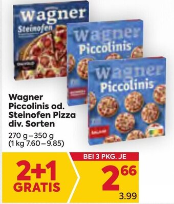 Billa Wagner Piccolinis od. Steinofen Pizza div. Sorten Angebot