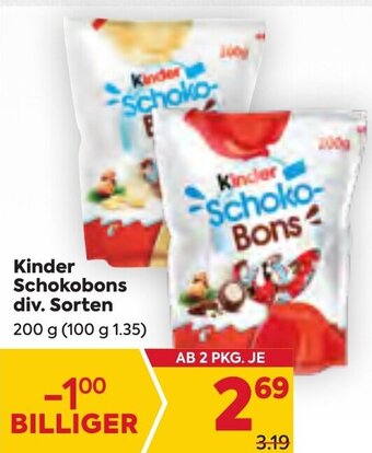 Billa Kinder Schokobons div. Sorten 200 g Angebot