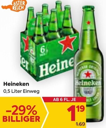 Billa Heineken 0,5 Liter Einweg Angebot