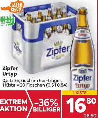 Billa Zipfer Urtyp 0,5 Liter, auch im 6er-Träger, Angebot