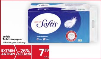 Billa Softis Toilettenpapier 16 Rollen, per Packung Angebot