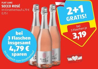 Hofer FLAT LAKE SECCO ROSÉ 0,75 L Angebot