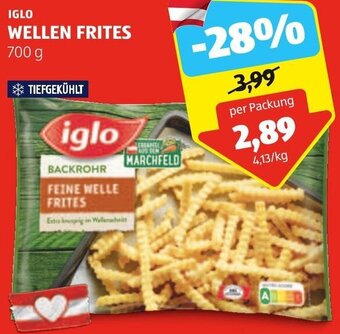 Hofer IGLO WELLEN FRITES 700 g Angebot