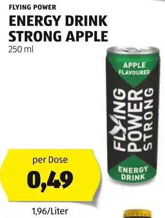 Hofer FLYING POWER ENERGY DRINK STRONG APPLE 250 ml Angebot