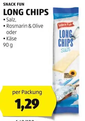 Hofer SNACK FUN LONG CHIPS 90 g Angebot
