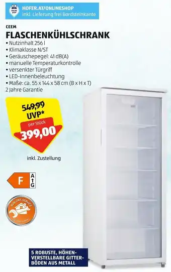Hofer CEEM FLASCHENKÜHLSCHRANK Angebot