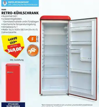 Hofer NABO RETRO-KÜHLSCHRANK Angebot