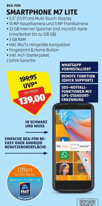 Hofer BEA-FON SMARTPHONE M7 LITE Angebot