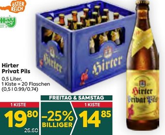 Billa Hirter Privat Pils 0,5 Liter, Angebot