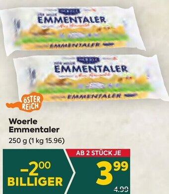 Billa Woerle Emmentaler 250 g Angebot