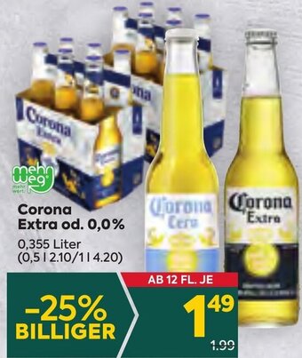 Billa Corona Extra od. 0,0% 0,355 Liter Angebot