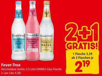 Interspar Fever-Tree Verschiedene Sorten, 0,5-Liter-EINWEG-Glas-Flasche Angebot