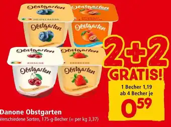 Interspar Danone Obstgarten Verschiedene Sorten, 175-g-Becher Angebot