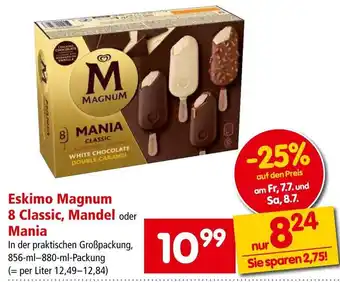Interspar Eskimo Magnum 8 Classic, Mandel oder Mania 856-ml-880-ml-Packung Angebot