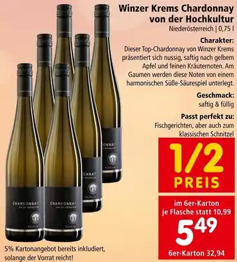 Interspar Winzer Krems Chardonnay von der Hochkultur Niederösterreich | 0,75 L Angebot