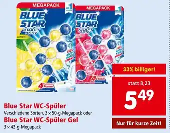 Interspar Blue Star WC-Spüler Verschiedene Sorten, 3 x 50-g-Megapack oder Blue Star WC-Spüler Gel 3 x 42-g-Megapack Angebot