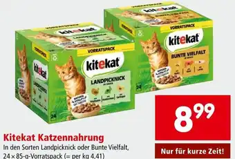 Interspar Kitekat Katzennahrung In den Sorten Landpicknick oder Bunte Vielfalt, 24 x 85-g-Vorratspack Angebot