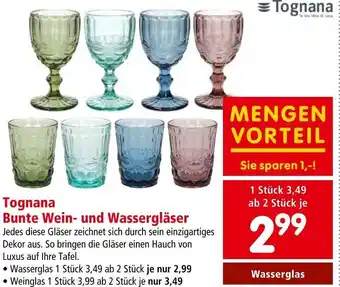 Interspar Tognana Bunte Wein- und Wassergläser Angebot