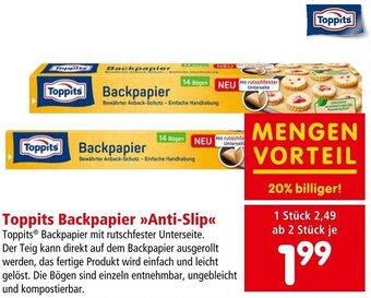 Interspar Toppits Backpapier >>Anti-Slip<< Angebot