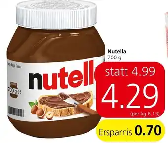 Interspar Nutella 700 g Angebot