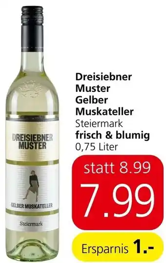 Interspar Dreisiebner Muster Gelber Muskateller Steiermark frisch & blumig 0,75 Liter Angebot