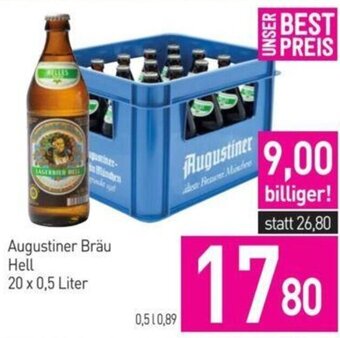 Sutterlüty Augustiner Bräu Hell 20 x 0,5 Liter Angebot