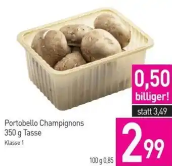 Sutterlüty Portobello Champignons 350 g Tasse Angebot