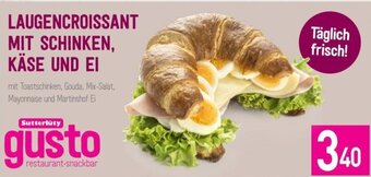 Sutterlüty LAUGENCROISSANT MIT SCHINKEN, KÄSE UND EI Angebot