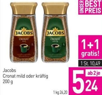 Sutterlüty Jacobs Cronat mild oder kräftig 200 g Angebot