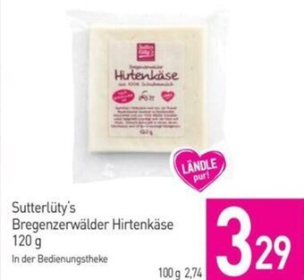 Sutterlüty Sutterlüty's Bregenzerwälder Hirtenkäse 120 g Angebot