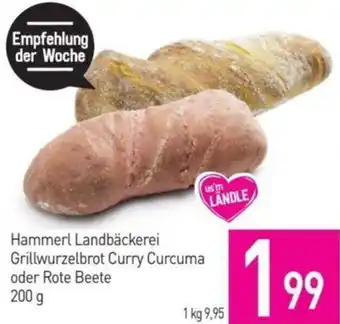 Sutterlüty Hammerl Landbäckerei Grillwurzelbrot Curry Curcuma oder Rote Beete 200 g Angebot