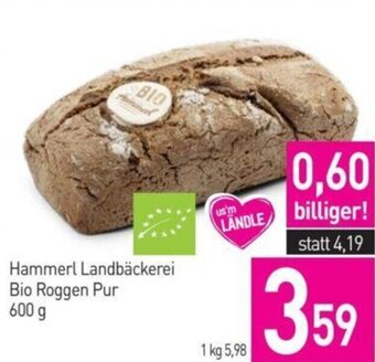 Sutterlüty Hammerl Landbäckerei Bio Roggen Pur 600 g Angebot