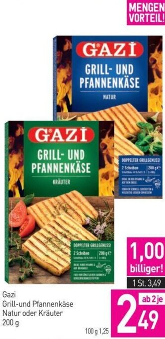 Sutterlüty Gazi Grill-und Pfannenkäse Natur oder Kräuter 200 g Angebot