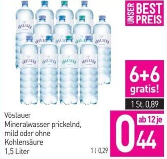 Sutterlüty Vöslauer Mineralwasser prickelnd, mild oder ohne Kohlensäure 1,5 Liter Angebot
