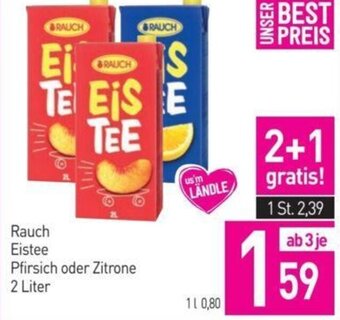 Sutterlüty Rauch Eistee Pfirsich oder Zitrone 2 Liter Angebot