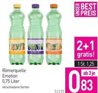 Sutterlüty Römerquelle Emotion 0,75 Liter Angebot