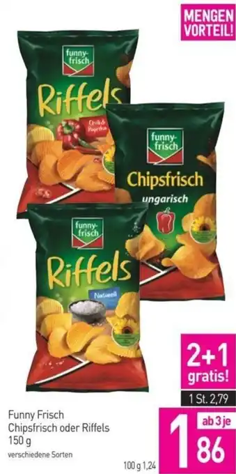 Sutterlüty Funny Frisch Chipsfrisch oder Riffels 150 g verschiedene Sorten Angebot