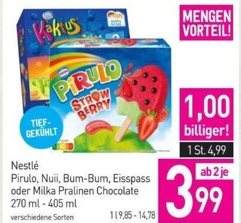 Sutterlüty Nestlé Pirulo, Nuii, Bum-Bum, Eisspass oder Milka Pralinen Chocolate 270 ml - 405 ml verschiedene Sorten Angebot