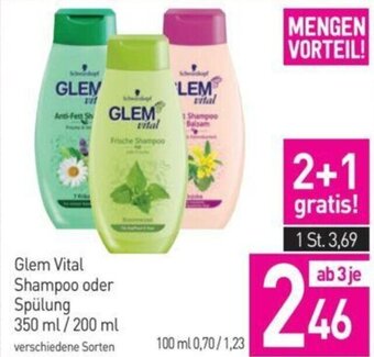 Sutterlüty Glem Vital Shampoo oder Spülung 350 ml / 200 ml verschiedene Sorten Angebot