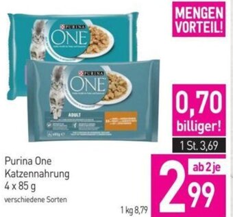 Sutterlüty Purina One Katzennahrung 4 x 85 g Angebot
