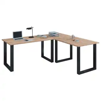 XXXLutz Eckschreibtisch 190/50/76 cm in schwarz, sonoma eiche Angebot