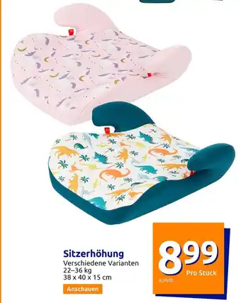 Action Sitzerhöhung Verschiedene Varianten 22-36 kg Angebot