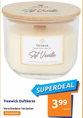 Action Treewick Duftkerze Angebot