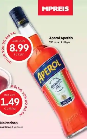 MPreis Aperol Aperitiv 700ml Angebot