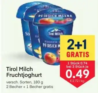 MPreis Tirol Milch Fruchtjoghurt 180g Angebot