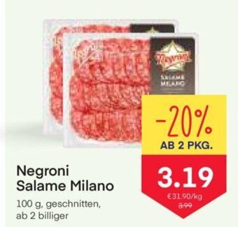 MPreis Negroni Salame Milano 100g Angebot