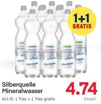 MPreis Silberquelle Mineralwasser 6x1.5l, Angebot