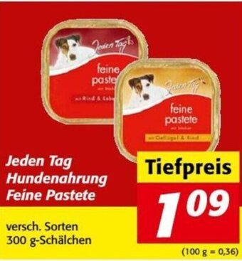 Nah&Frisch Jeden Tag Hundenahrung Feine Pastete 300G Angebot