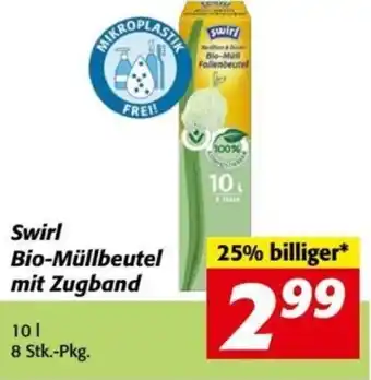 Nah&Frisch Swirl Bio-Müllbeutel mit Zugband 8 Stk.-Pkg. Angebot