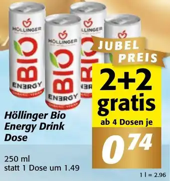 Höllinger Bio Energy Drink Dose 250ml